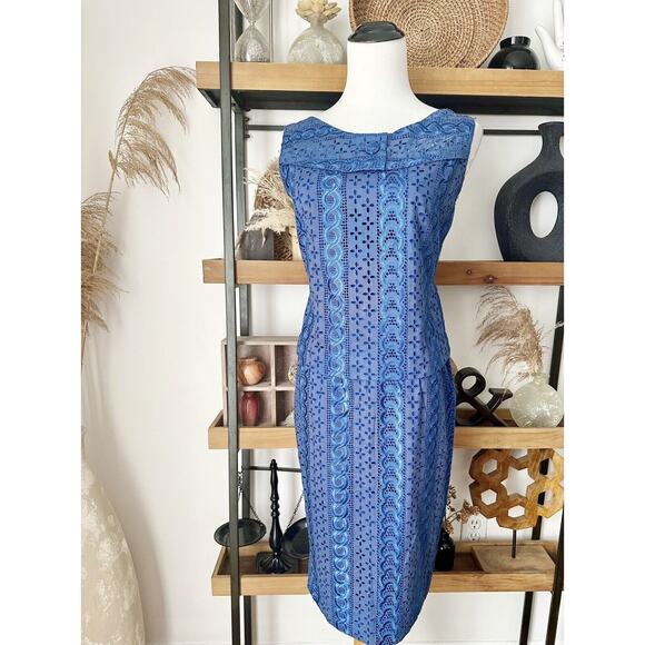 Handmade Dresses & Skirts - Vintage 60’s Handmade Navy Blue Eyelet Skirt Top Set